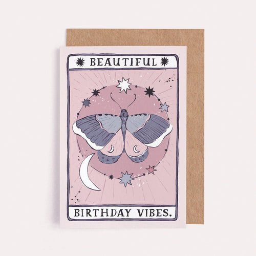 Beautiful Birthday Vibes Moth Card