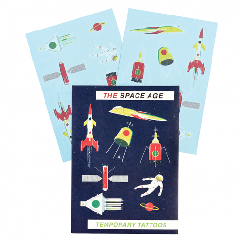 Space Age Temporary Tattoos