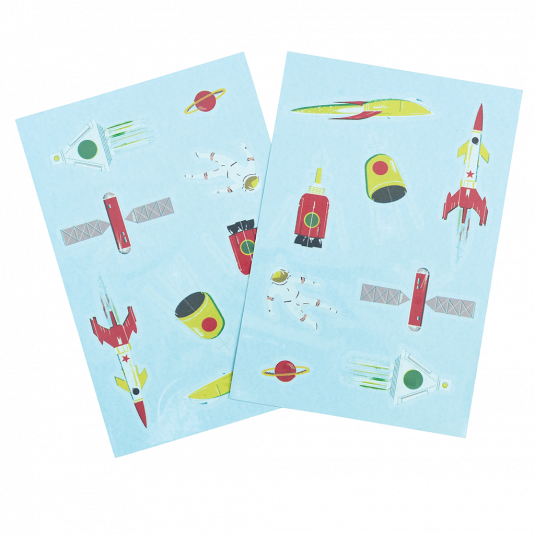 Space Age Temporary Tattoos