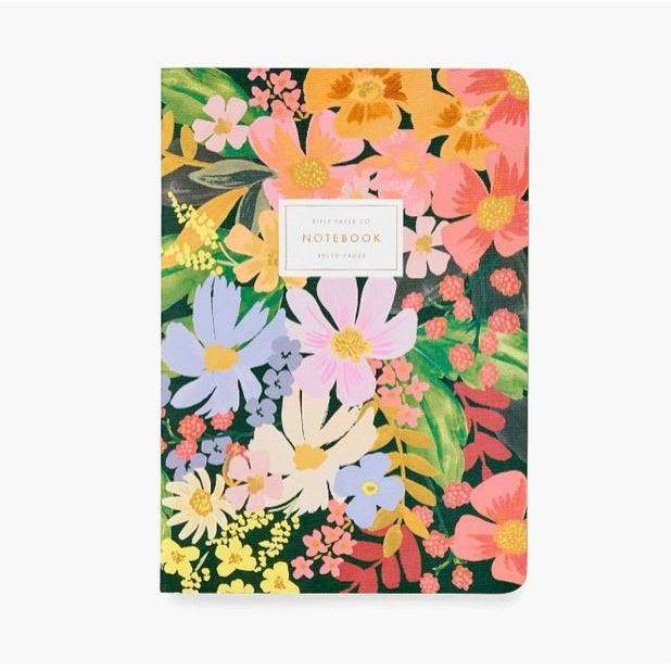 Set of 3 Marguerite Stitched Notebooks