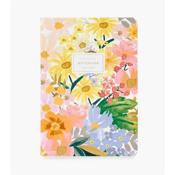 Set of 3 Marguerite Stitched Notebooks