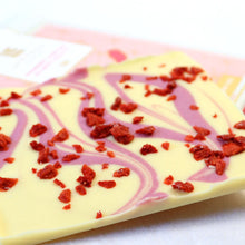 Load image into Gallery viewer, Strawberry Champagne White Chocolate Slab