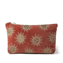 Load image into Gallery viewer, Sun Goddess Rust Velvet Travel Pouch