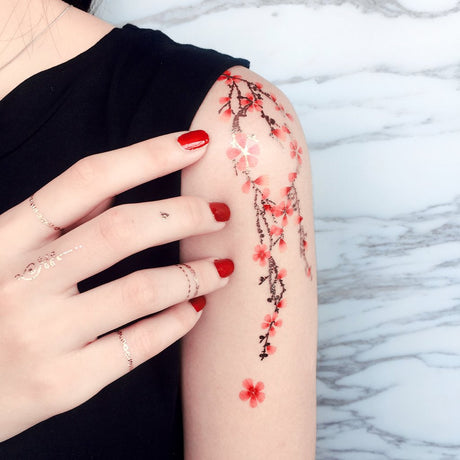 Temporary Tattoos Pink Blossom
