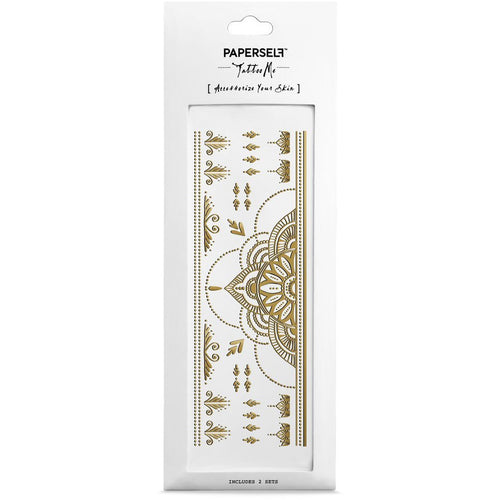 Temporary Tattoos Henna Gold