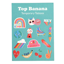 Load image into Gallery viewer, Top Banana Temporary Tattoos