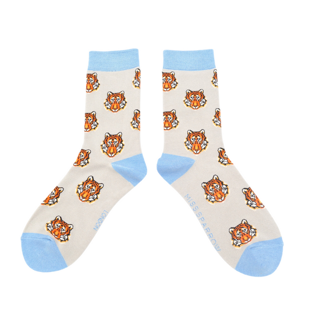 Tiger Silver Bamboo Socks