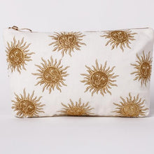 Load image into Gallery viewer, White Sun Goddess  Embroiderd Travel Pouch