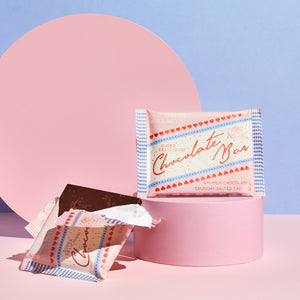 Love themed Salted Caramel and Milk Chocolate Bar