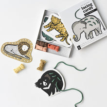 Load image into Gallery viewer, Jungle Animals Lacing Cards