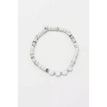Load image into Gallery viewer, White Howlite And Silver Plated Love Gemstone Bracelet