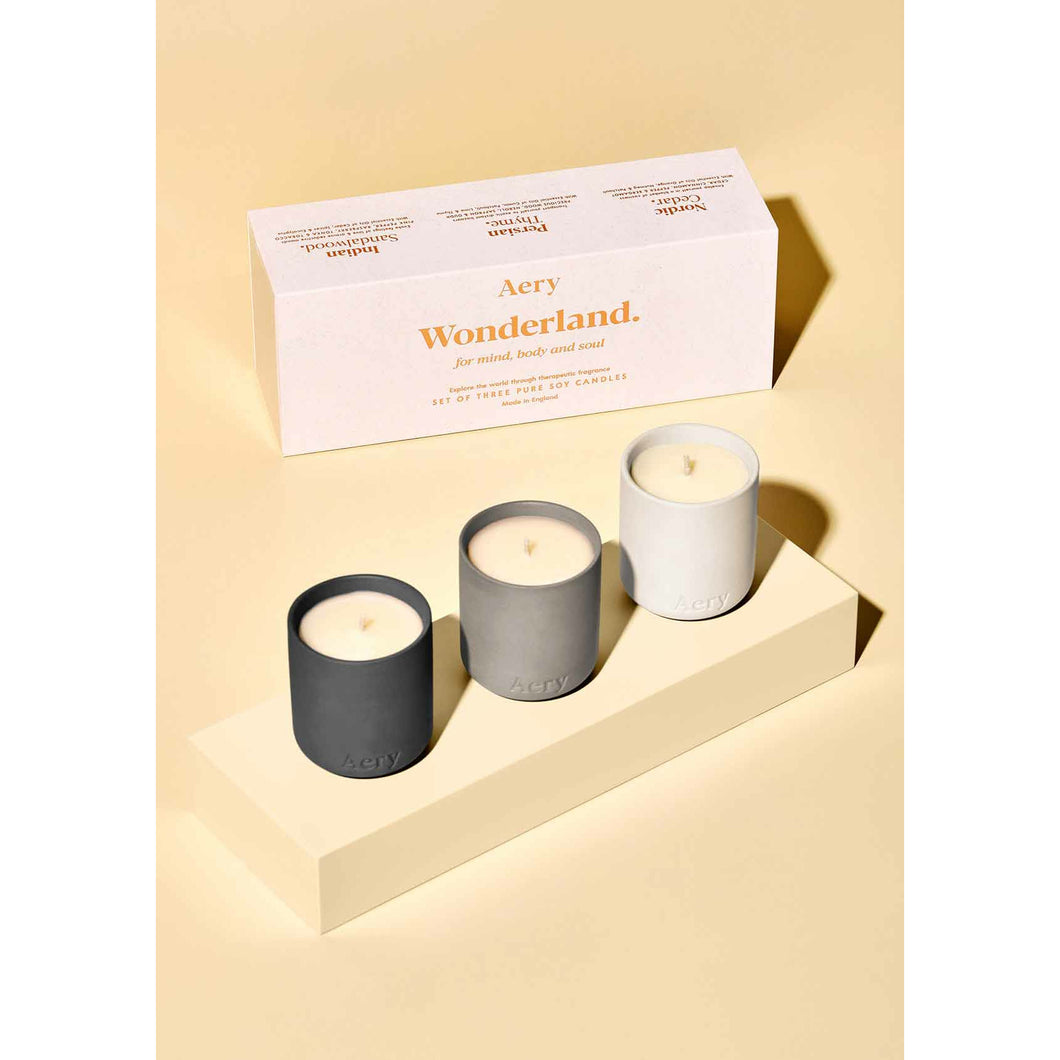 Wonderland Set Of Three Votive Candles
