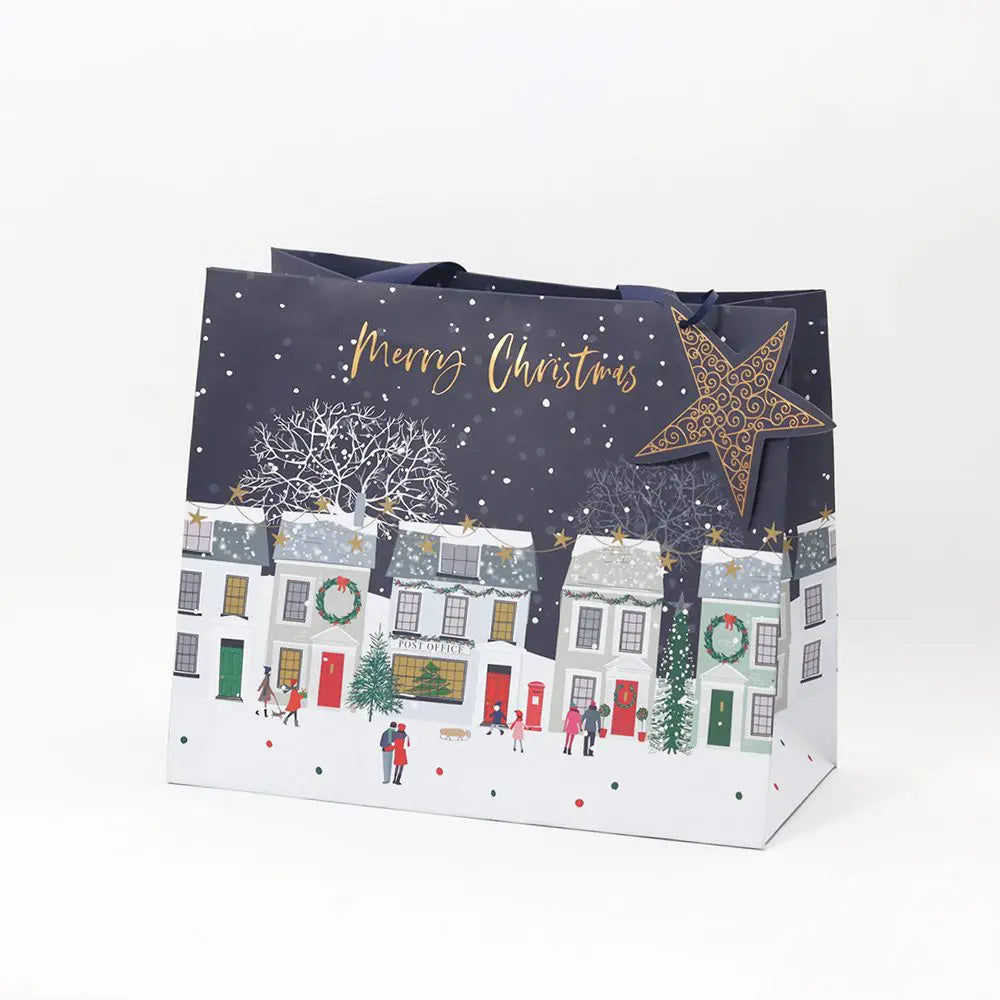Christmas Street Tote Gift Bag